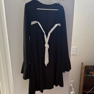 SHEIN Black and White Long Sleeve Dress